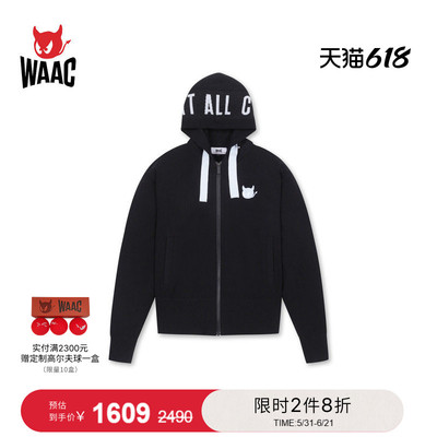 WAAC小恶魔官方春夏女士高尔夫服装FULL-ZIP SWEATER长袖毛衣