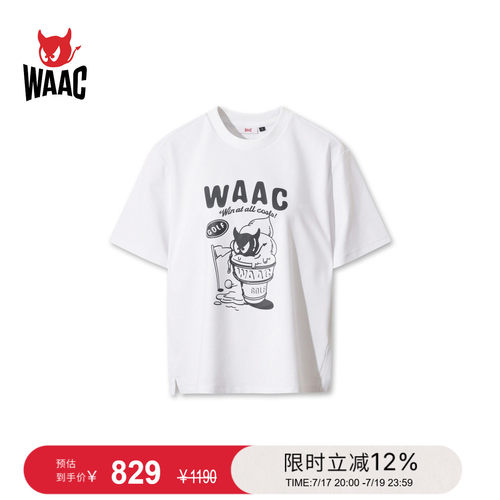 WAAC小恶魔官方春夏新品女士高尔夫服装OVER-FIT TEE短袖T恤衫