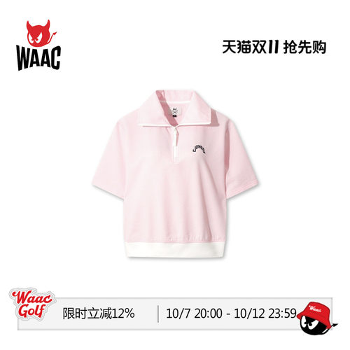 【JONES联名】WAAC小恶魔官方春夏新品女士高尔夫服装短袖POLO