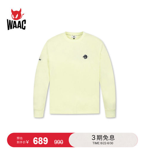WAAC小恶魔官方男士高尔夫服装LS CREWNECK TOP长袖T恤