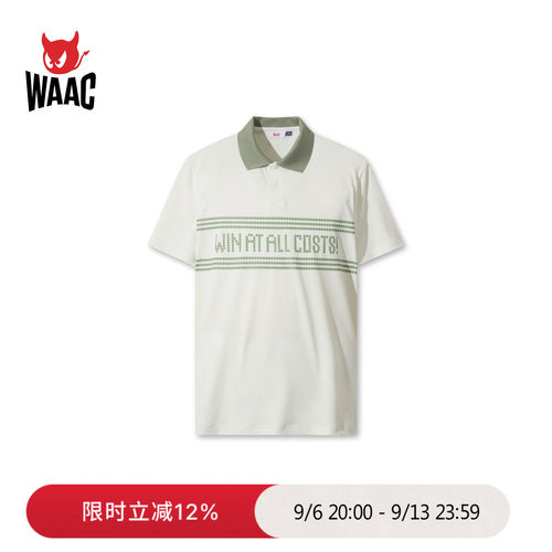 WAAC小恶魔官方春夏新品男士高尔夫服装LOGO POLO短袖POLO衫