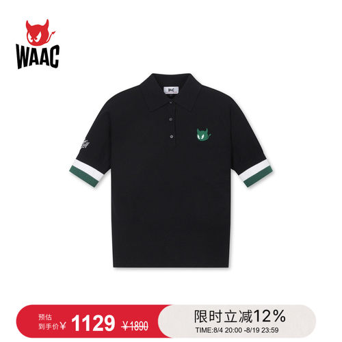 WAAC小恶魔官方春夏女士高尔夫服装短袖POLO针织衫