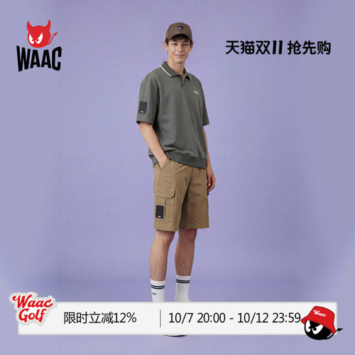 WAAC小恶魔官方春夏新品男士高尔夫服装CARGO SHORTS短裤