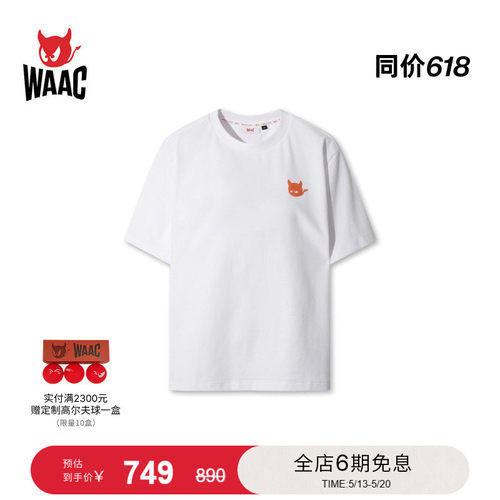 WAAC小恶魔官方春夏新品女士高尔夫服装LOOSE-FIT TEE短袖T恤衫