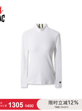 WAAC小恶魔官方早秋新品女士高尔夫服装Peach Highneck高领套头衫