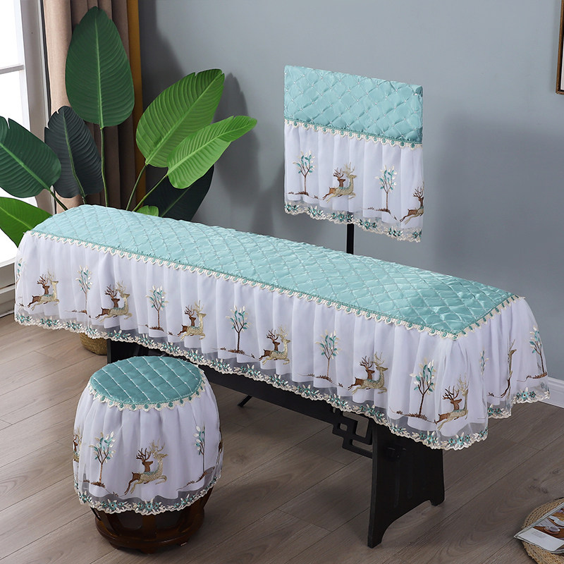 蕾丝绣花公主古筝罩防尘罩163型通用古筝套盖巾盖布高档