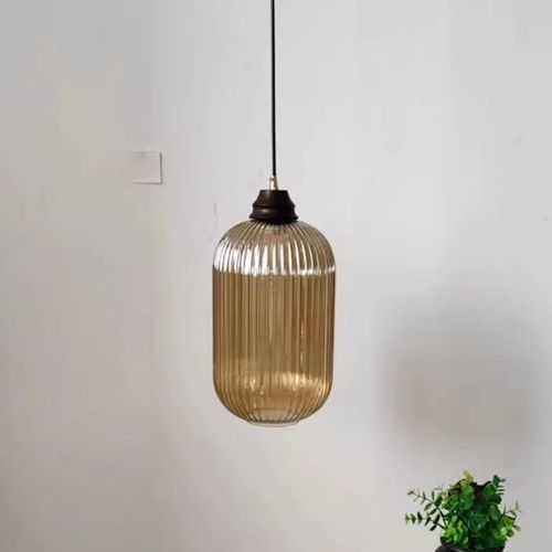 法式复古琥珀玻璃小吊灯木质氛围客厅卧室床头中古白蜡木餐厅吊灯