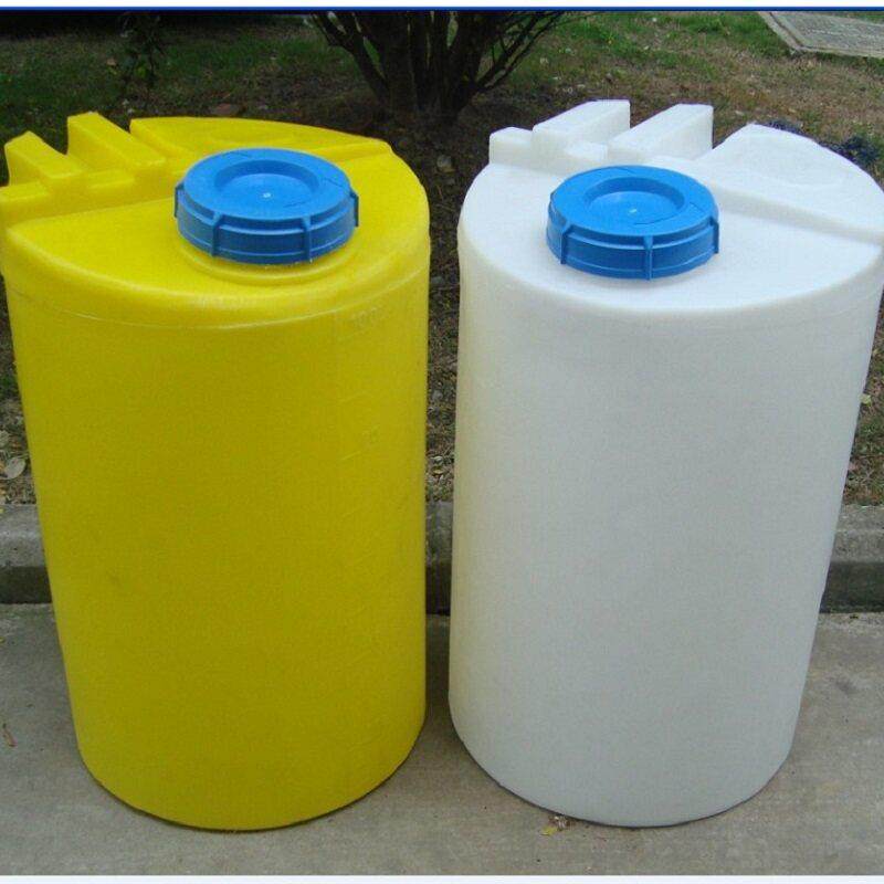 白/黄色大塑料水桶箱 100/200L 立式搅拌PE 加药桶 纯净储水圆桶
