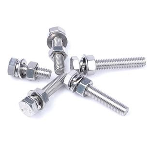 304不锈钢外六角螺丝螺栓螺母套装 大全加长螺杆M4M5M6M8M10M12