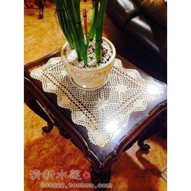 手工钩织北欧田园蕾丝纯棉镂空床头柜装饰盖布沙发扶手巾,居家布艺,餐垫,淘宝优惠券,粉丝福利购,淘宝优惠卷