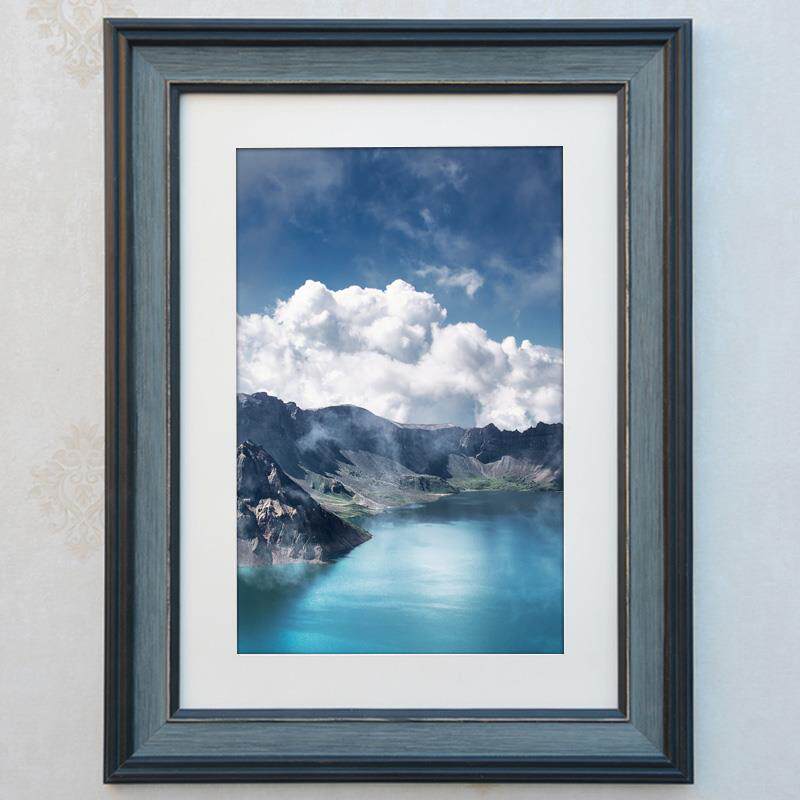 实木大相框挂墙欧式复古创意画框16 18 24 36寸4K8开装裱框架定做