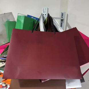 服装店手提袋定制纸袋子印刷LOGO订做包装礼品袋安克拉红纸袋定做