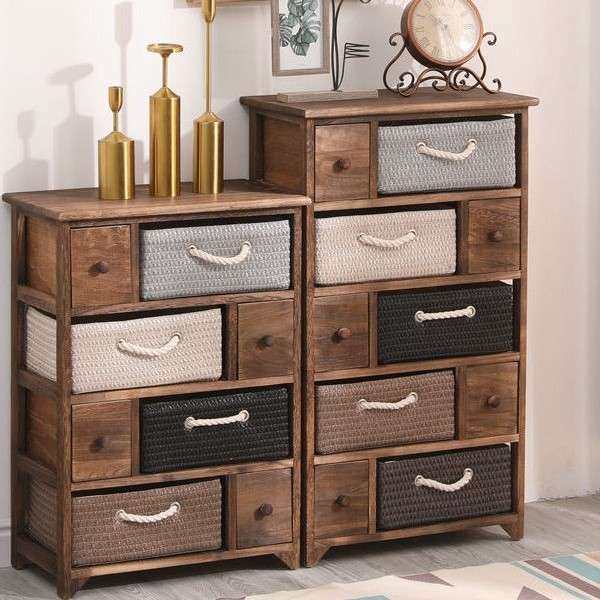 实木简易床头柜小型卧室抽屉式斗柜边角窄柜客厅藤编储物收纳柜子,电子元器件市场,其它元器件,淘宝优惠券,粉丝福利购,淘宝优惠卷