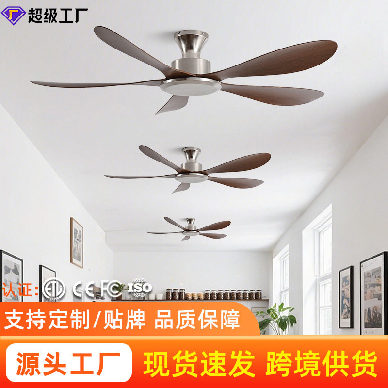 吸顶吊扇大风力超静音吊扇家用客厅餐厅中古风复古电镀吊顶电风扇