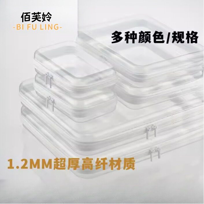 亚马逊爆款加厚多功能透明收纳盒旅行家居用品桌面收纳清洁盒子