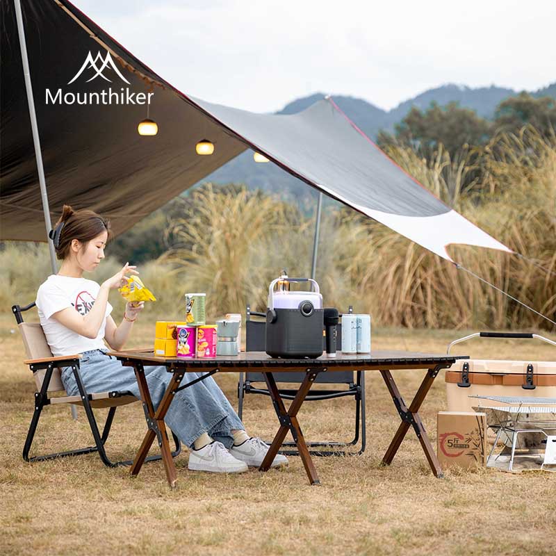 山之客Mountainhiker格y因蛋卷桌铝合金露营桌子便携式户外折叠桌