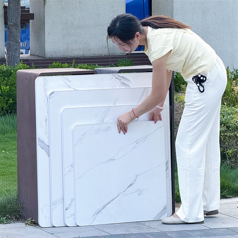 桌面板正方形 家用桌板桌子板面 四方桌子台面 大理石.纹桌子面板