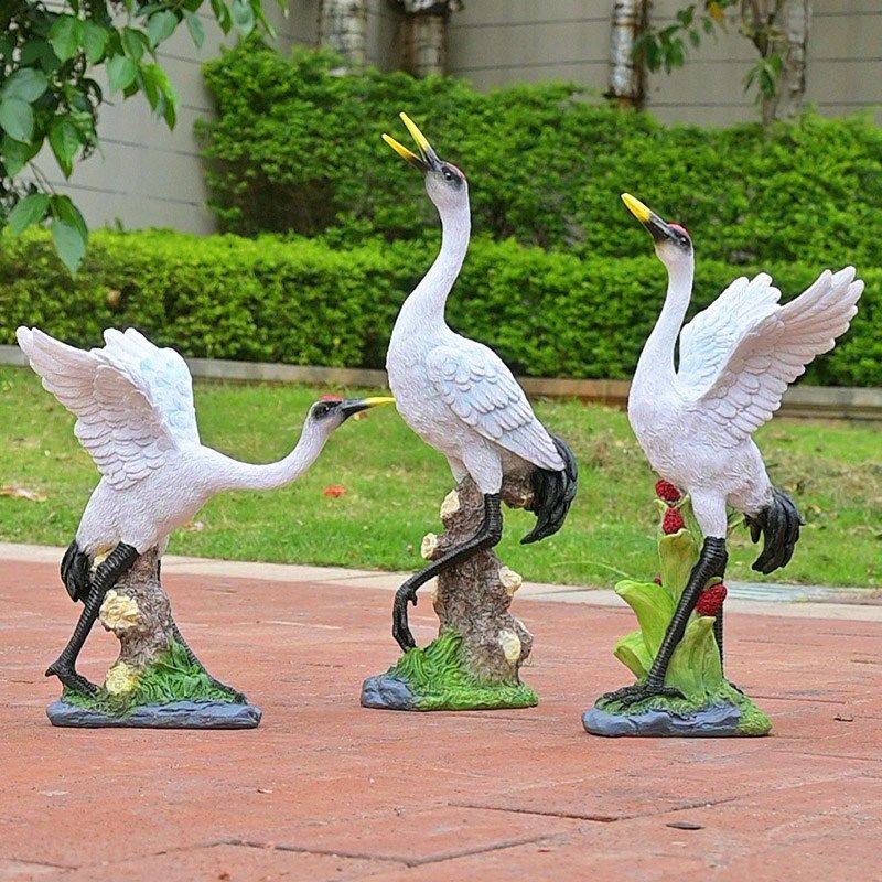 花园庭院户外院子假山鱼池装饰造景摆件仿真仙鹤雕塑树脂动物摆件,家居饰品,户外/庭院摆件,淘宝优惠券,粉丝福利购,淘宝优惠卷