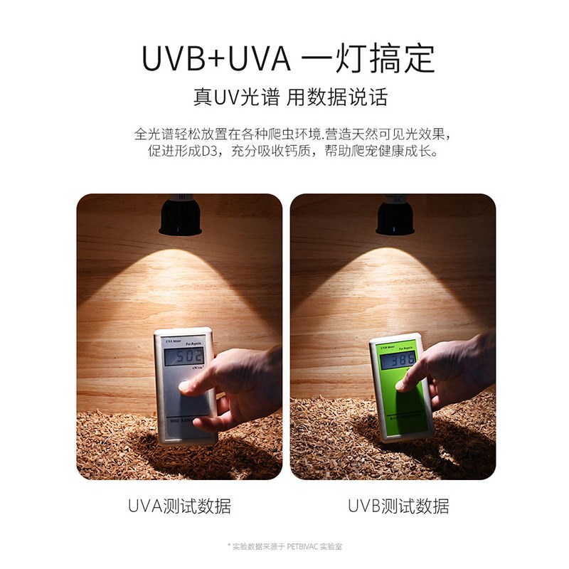 乌龟专用晒背灯uvb全光谱uva太阳灯爬宠蜥蜴守宫陆龟保温补钙灯泡