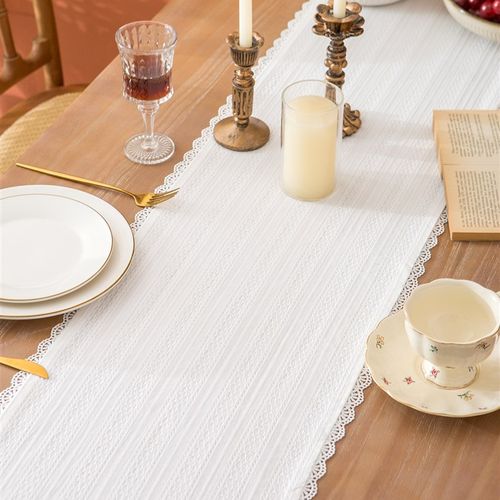 白月光蕾丝花边桌旗桌垫盖布盖巾斗柜盖布茶几布桌布布艺简约包邮