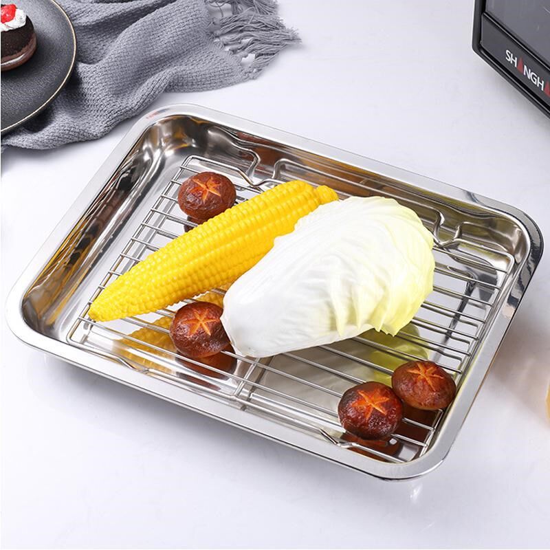 6040不锈钢滤水架小号面包凉网 滤网架带脚烧烤网 隔油蛋糕网