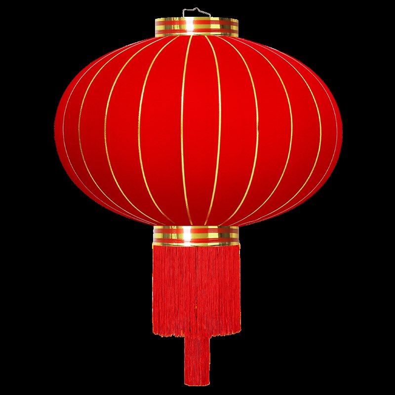 大红灯笼吊灯中国风户外阳台大门太阳能植绒灯笼新年元旦装饰布置