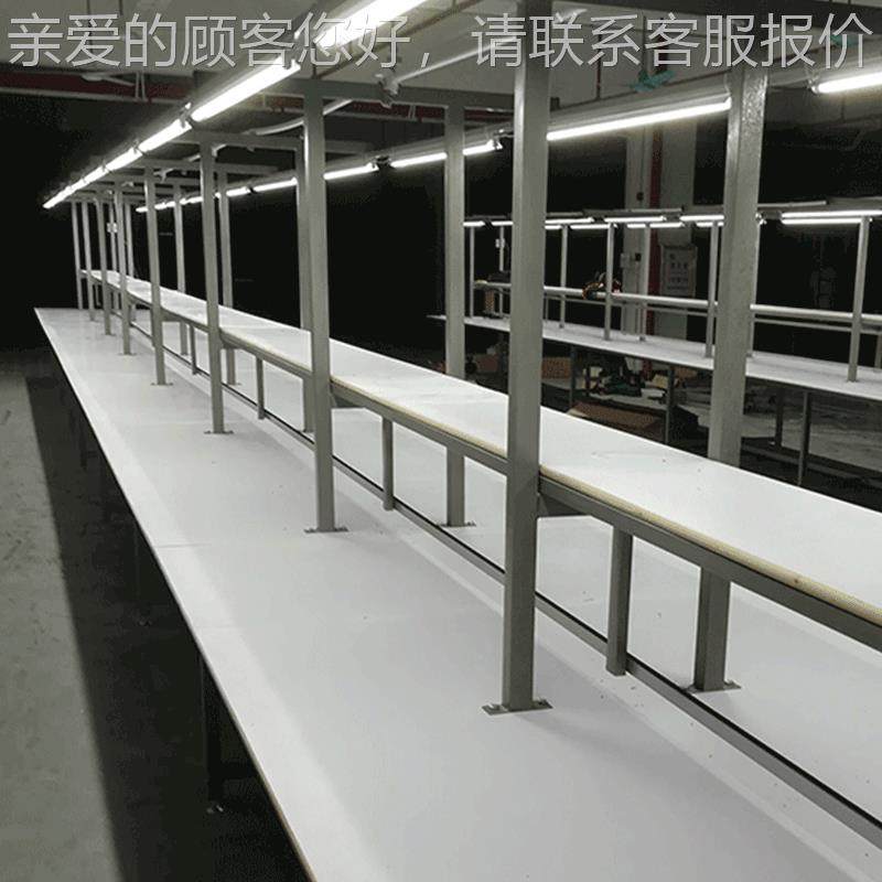 车自动化输送带 带SX-012灯双面间PC工作桌操 作台不锈钢V打包台