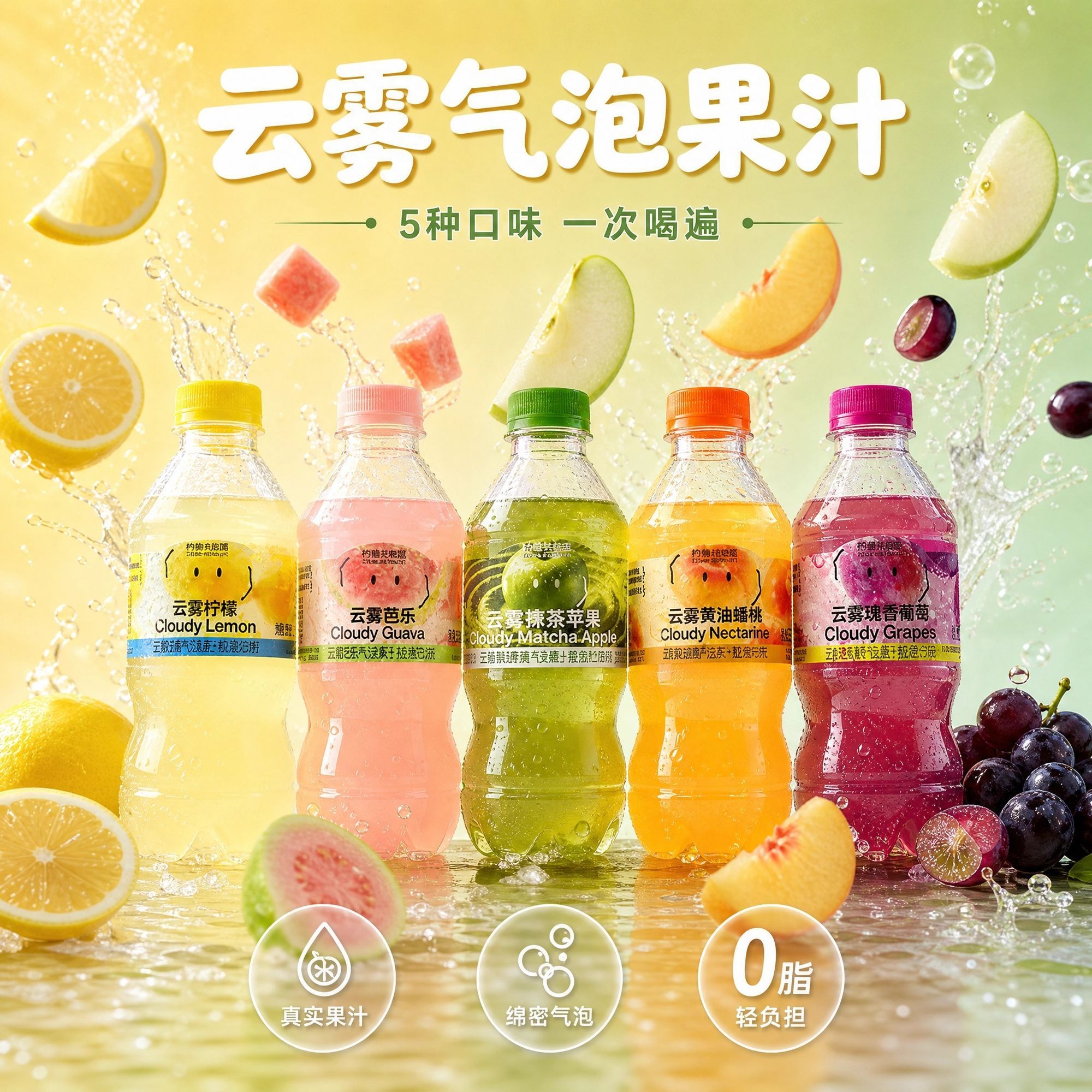 【五种口味便携装云雾气泡】图片