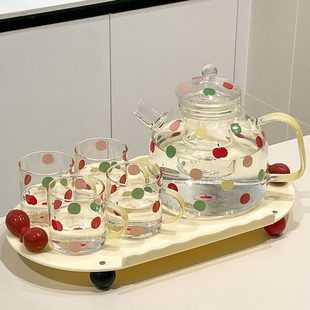 玻璃杯家用小清新耐热泡茶喝水杯客厅水具茶杯茶壶茶具待客套装