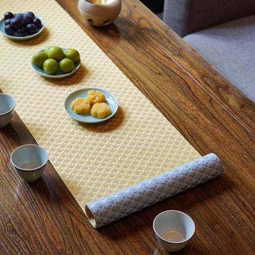 现代新中式禅意桌旗轻奢高端餐桌布长条布艺桌巾高档茶几茶旗定制
