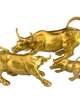 摆件牛华a尔街铜牛品工艺办公室纯铜家居装饰旺生肖市客厅礼品气