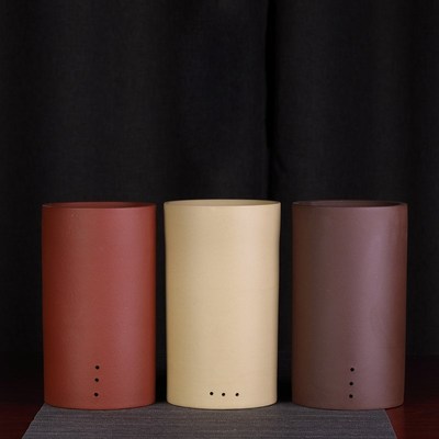 精品紫砂兰花盆圆口高直筒吊兰悬崖法师文竹桌面盆景W家用简约陶