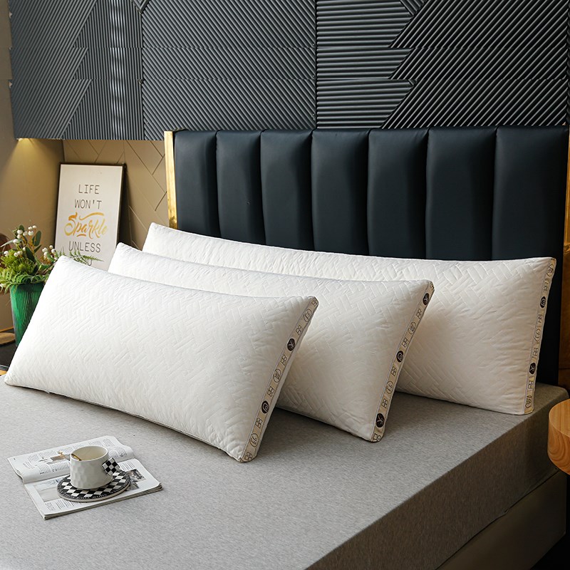 双人长枕头夫f妻情侣长款1.2m1.5米1.8家用亲子一体长条枕头芯