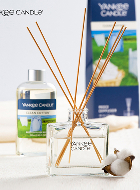 YankeeCandle扬基无火精油藤条香薰清新空气卧室客厅扩香小众礼物