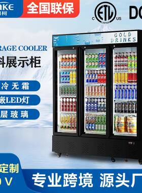 风冷无霜饮料柜单双门啤酒展示柜商用冷藏保鲜柜立式冰柜便利店单