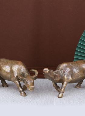 铜牛摆件纯铜牛气冲天牛转乾坤牛水牛财源滚滚装饰品