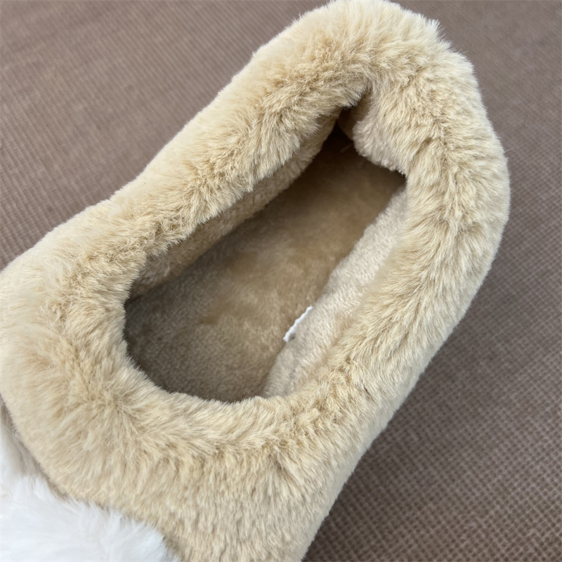 硬核品质】暖暖h风外穿可爱毛毛鞋厚底加绒保暖月子棉鞋居家棉拖