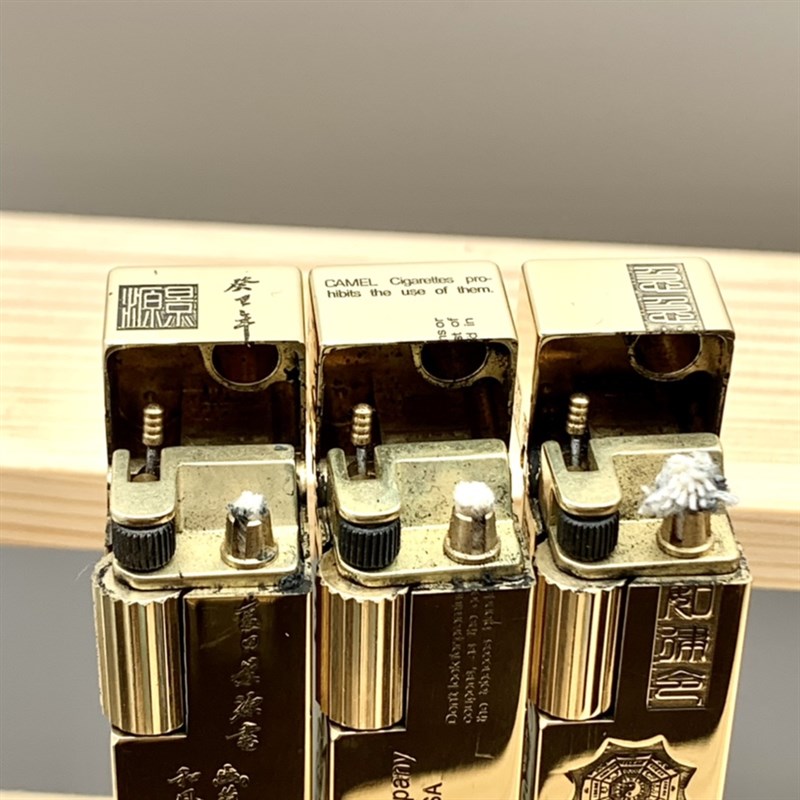 手工黄铜侧滑煤油火机R09四方型K精雕刻图款男士个性便携