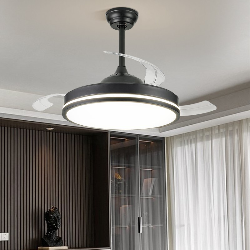 简约现代吊扇灯客厅n餐厅家用风扇吊灯变频北欧电扇灯具隐形风扇