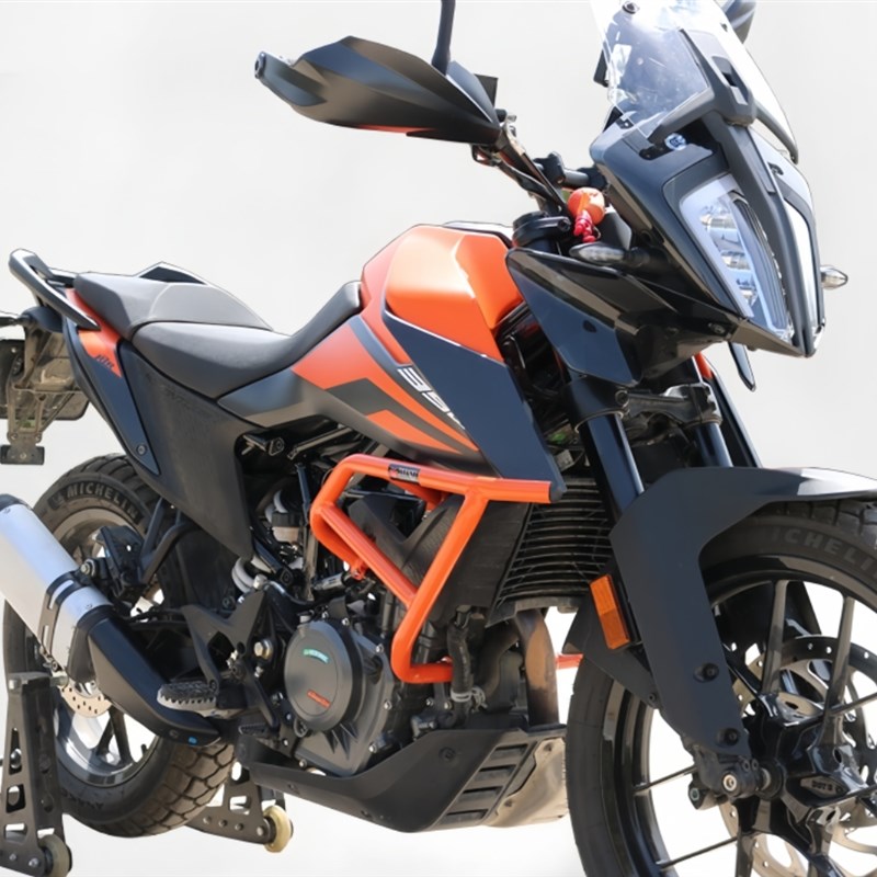 适用KTM390ADV保险杆u铝合金三箱边箱尾箱橙色护杠不锈钢护杠改装