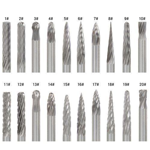 3*3钨钢硬质合金旋转锉圆形小型木F工根雕钨钢电磨铣刀金属打磨头
