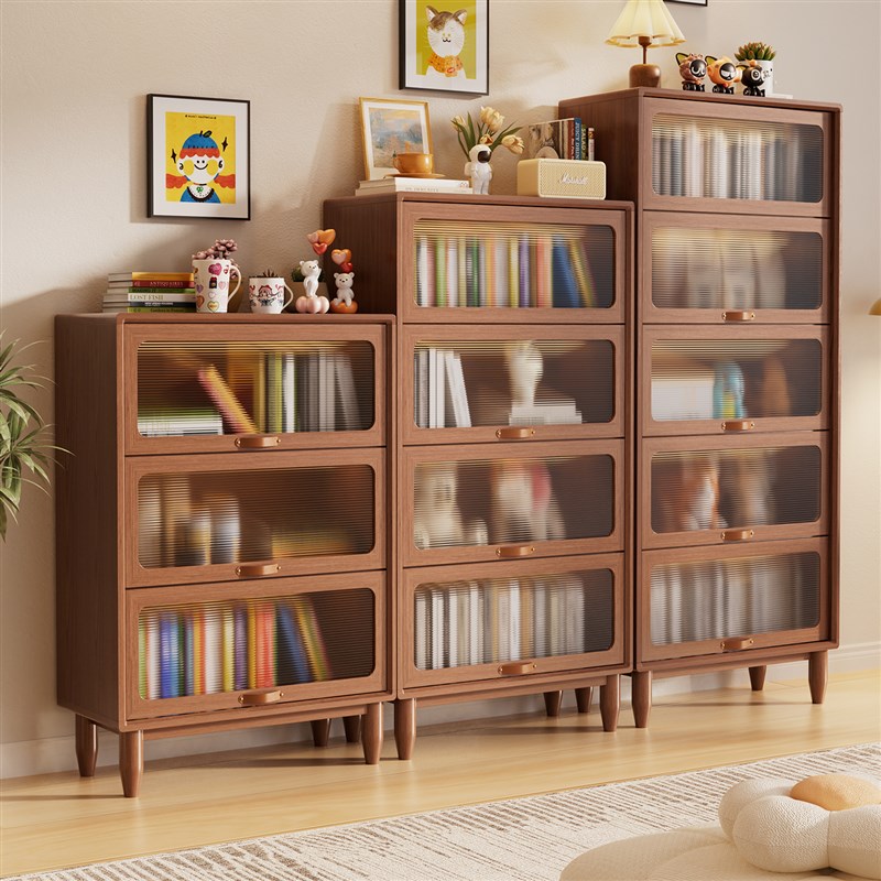 实木组合书柜卧i室简约五斗柜房间置物柜收纳柜客厅靠墙收纳柜书