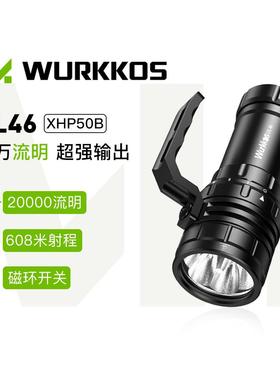 DL46强光潜水手电筒 IP68防水 20000流明C口直充