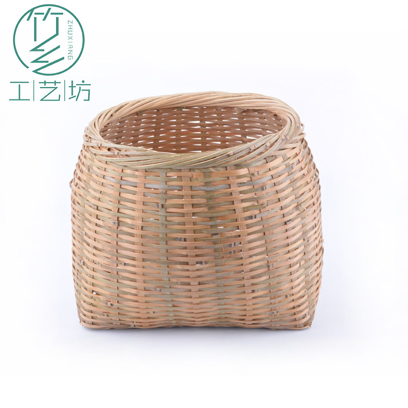 采茶篓 竹篓 采茶篮子 竹编 手工 竹制品 采茶叶 框 竹筐