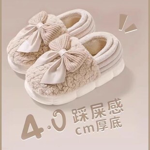 2025新款孕妇防滑棉拖鞋女士秋冬季室内家居包跟保暖毛绒月子拖鞋