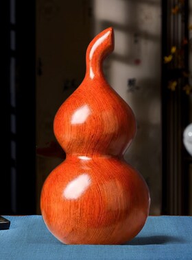 花梨木雕葫芦摆件福禄实木客厅装饰工艺品手把件桌面小摆件送礼