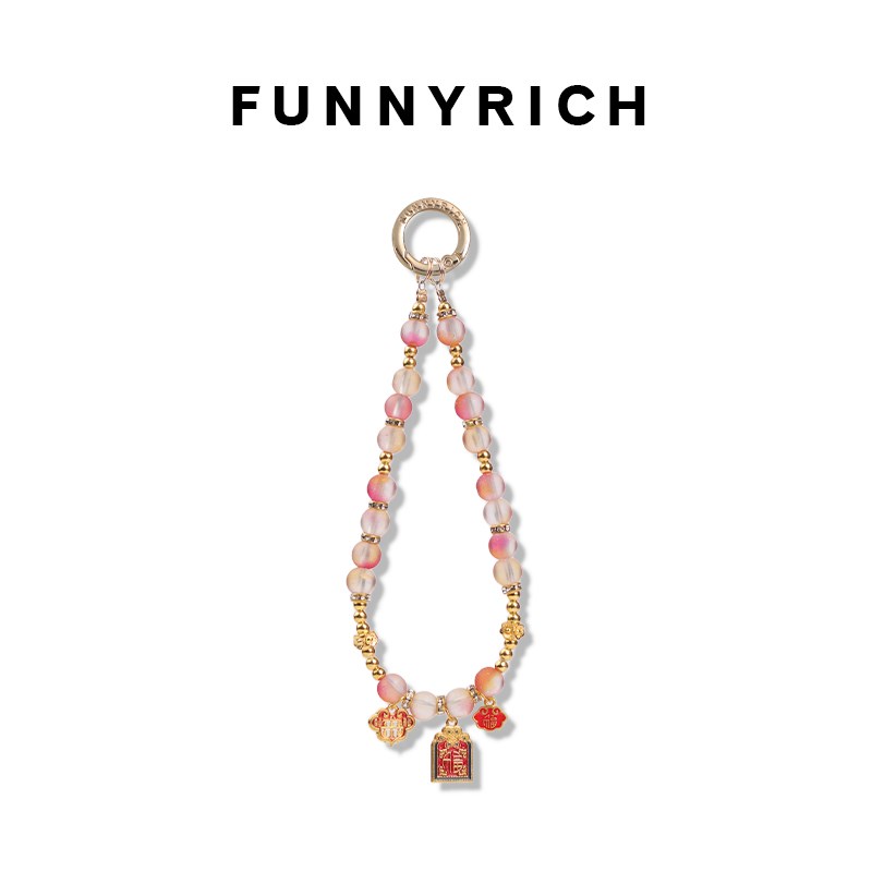 FUNNYRICH青芽蝶翼手机链手机壳挂绳新款挂饰女手机链条高级感ins