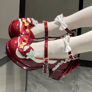 周曦【草莓卷卷】原创lolita鞋夏季软妹风全款可爱圆头洛丽塔lo鞋