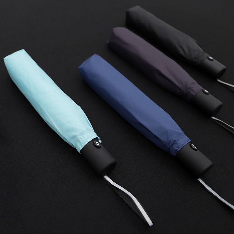 日系超轻全自动伞晴雨两用男女小清新森系复古简R约纯色折叠铅笔