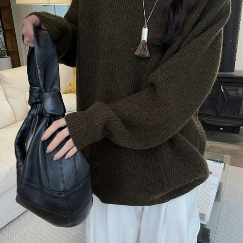 WELOVER-奢老钱氛围感气质百搭坑条线衫保暖毛衣（含100羊毛）981